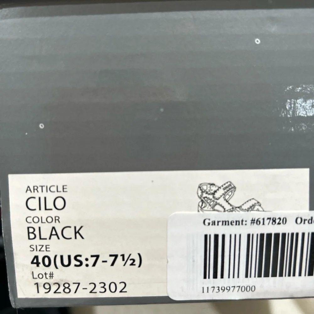 Spring Step Cilo Men Black Leather Sport Sandals  Size 40 (US 7-7.5) NWT Comfort